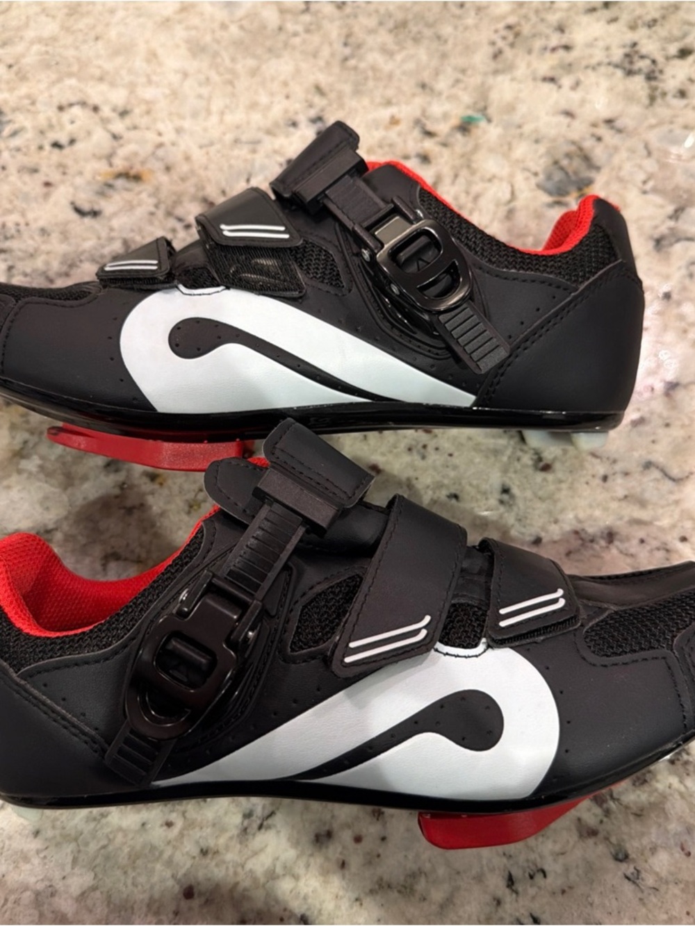 Peloton Black and White Women's Cycling Shoes